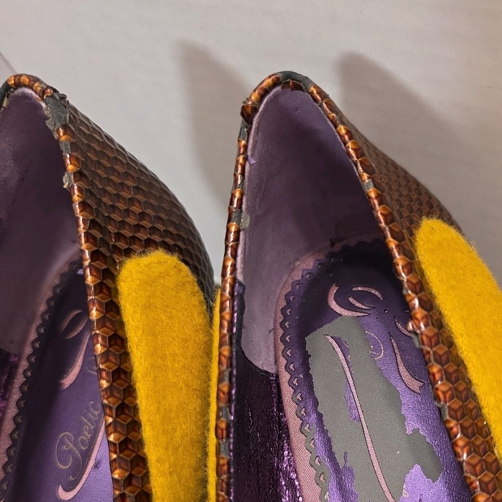 Poetic License Shoes Notice Me Flats Yellow Women's EUR size 40.5 US size 9.5 - Picture 5 of 16